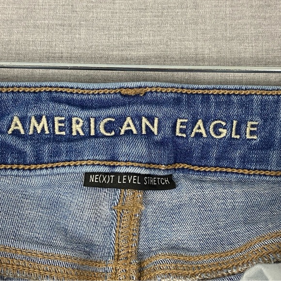 American Eagle Hi-Rise Skinny Kick Jeans Sz 4 Next Level Stretch - Picture 5 of 12